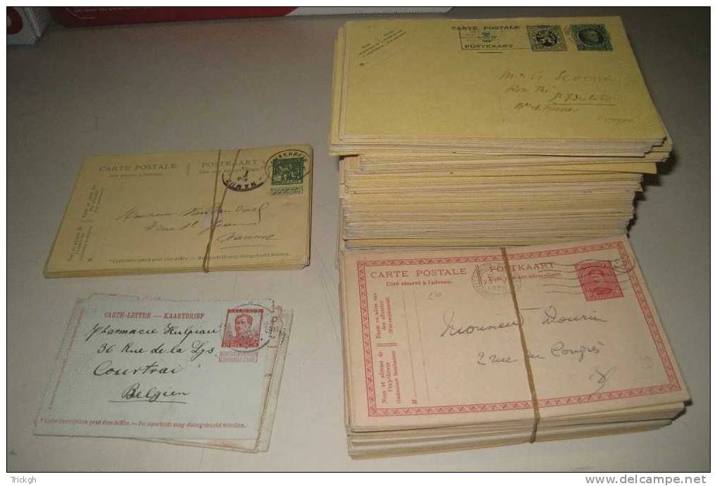 LOT #3 Entiers Postwaardestukken Stationary / Albert I / >500 Pieces Stuks - Postkarten 1909-1934