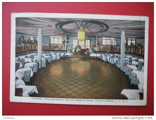 Valley Stream L.I. Ny  Interior Pavilion Royal On Merrick Oad  Vintage Wb 1931 Cancel   --===-- Ref 154 - Long Island