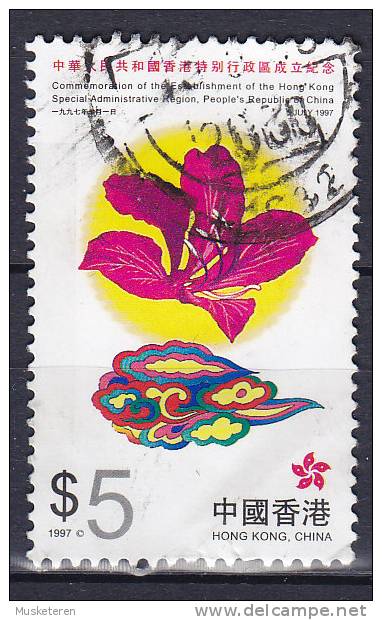 Hong Kong China 1997 Mi. 825   5 $ Bauhinia-Blüte - Oblitérés