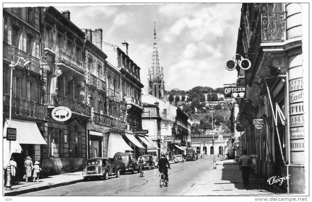 CPSM - 47- AGEN - Le Boulevard Carnot - Au Fond: La Gare Et L'Ermitage -  431 - Agen