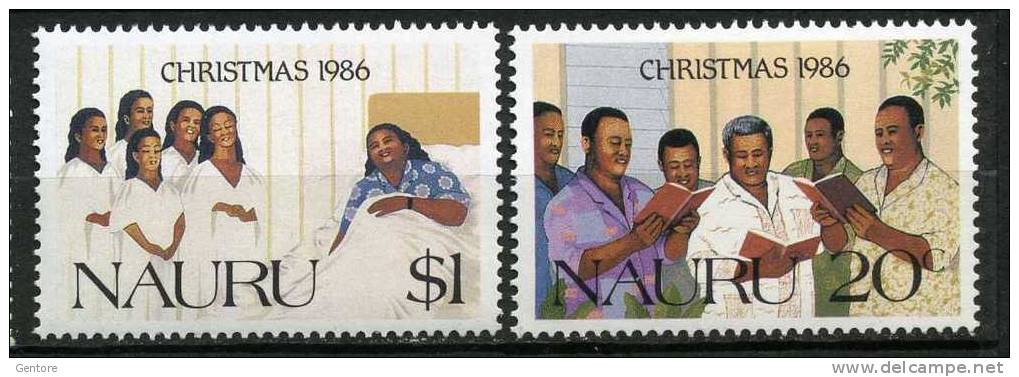 NAURU 1986 Christmas Cpl Set Of 2 Yvert Cat N°327/28  Absolutely  Perfect MNH ** - Nauru