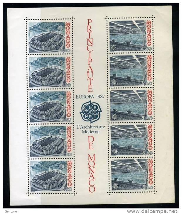 MONACO Europa CEPT Modern Architecture 1987 Yvert Cat. Block N° 37 MNH ** (lack Of Gum On The Rigth Side) - 1987