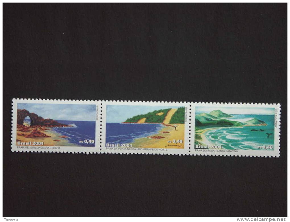 Brazilië Brésil Brasil 2001 Plages Stranden Yv 2689-2691 MNH ** - Sonstige & Ohne Zuordnung