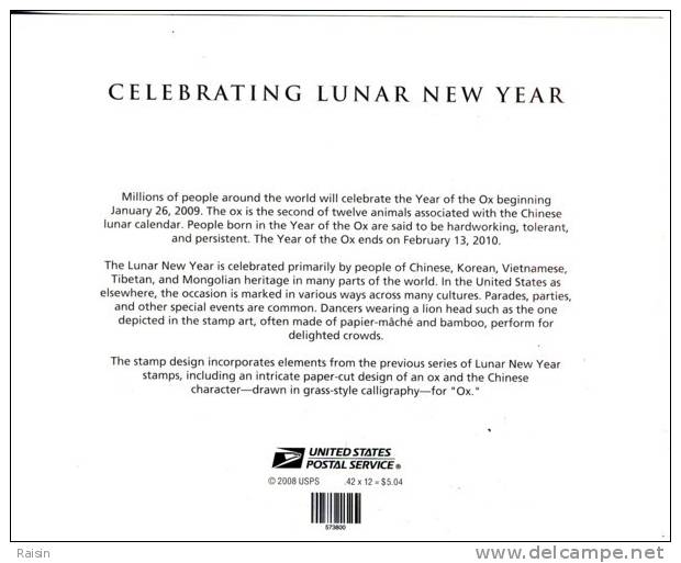 Nouvel An Lunaire  Lunar New Year  Yvert 4136 Scott 4375  **  MNH - Ganze Bögen