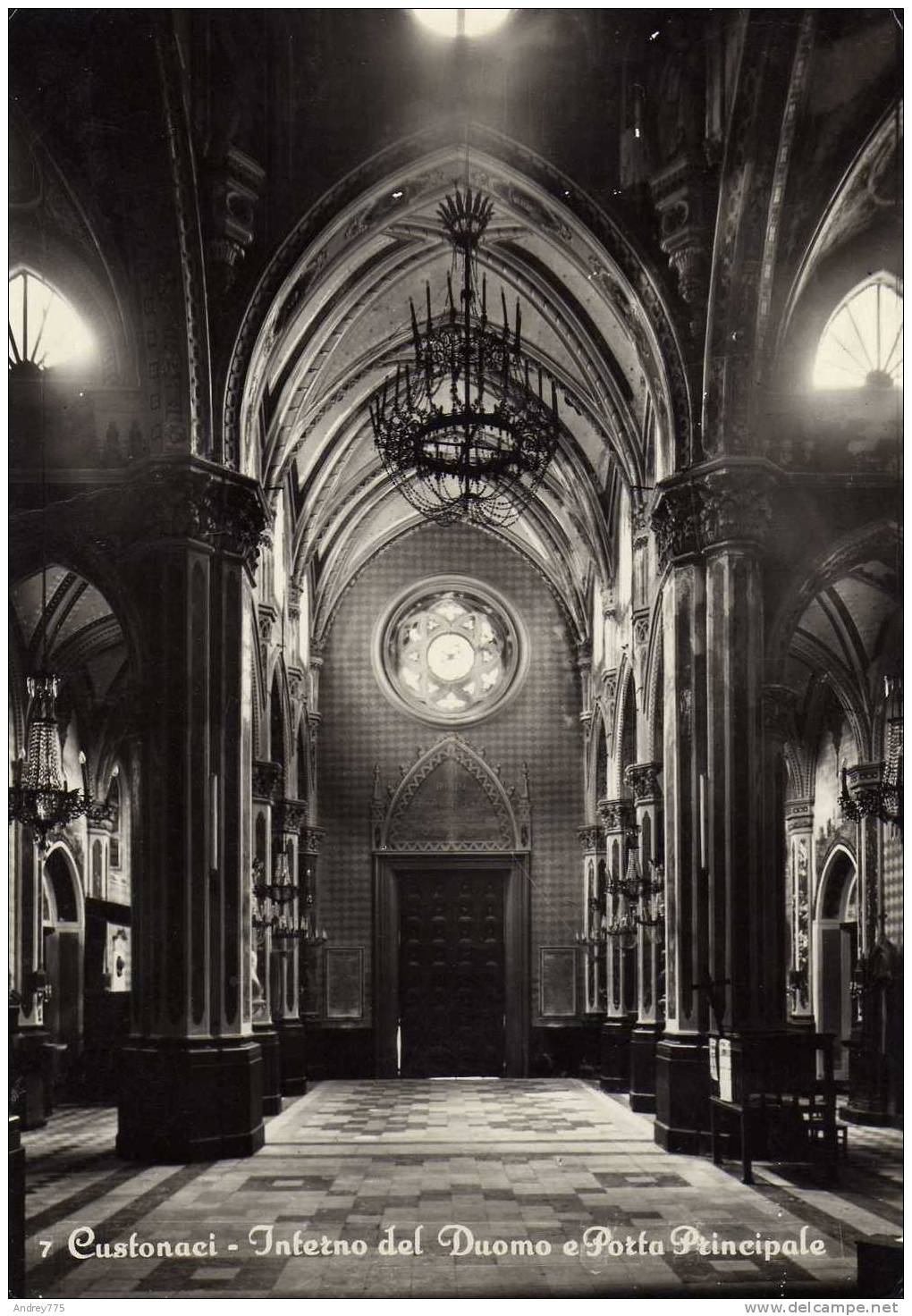 Custonaci - Interno Del Duomo E Porta Principale - Trapani