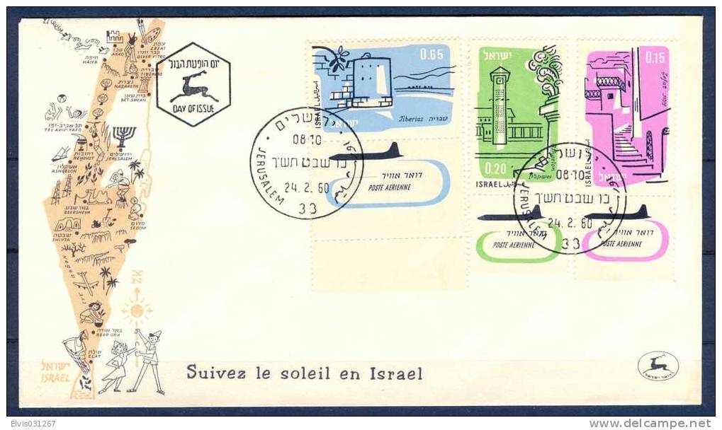Israel FDC - 1960, Philex Nr. 202-210,  *** - Full Tab - Mint Condition - - FDC