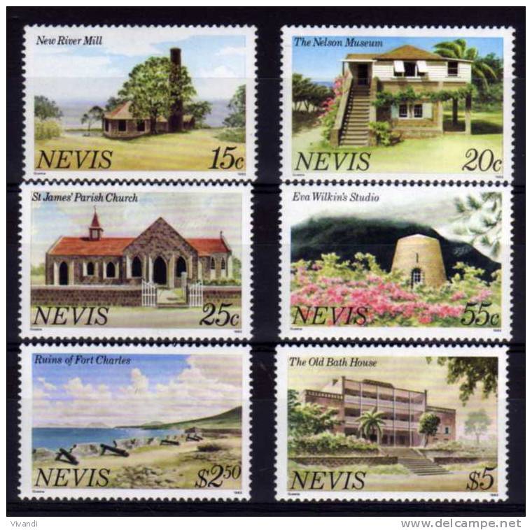 Nevis - 1982 - Views (With Imprint Date, Part Set) - MH - St.Kitts Und Nevis ( 1983-...)