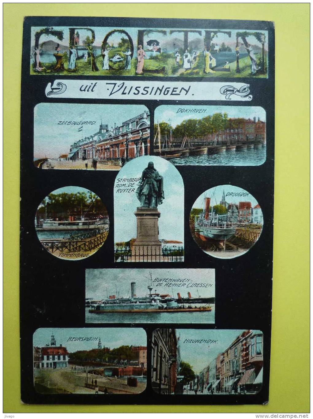 GROETEN  Uit  VLISSINGEN  :  Carte Multivue Couleur - Vlissingen