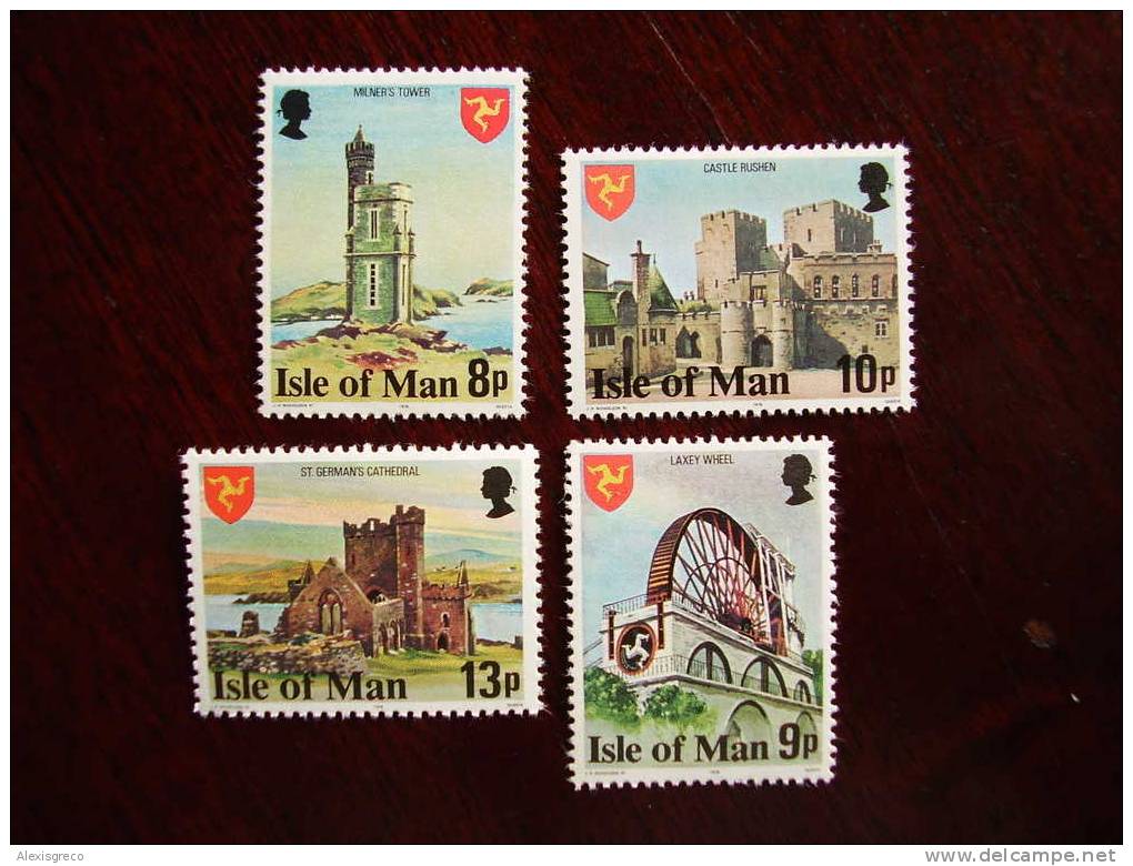 ISLE OF MAN 1978 ADDED Values To Definitive Set 8p To 13p (4) MNH. - Isla De Man