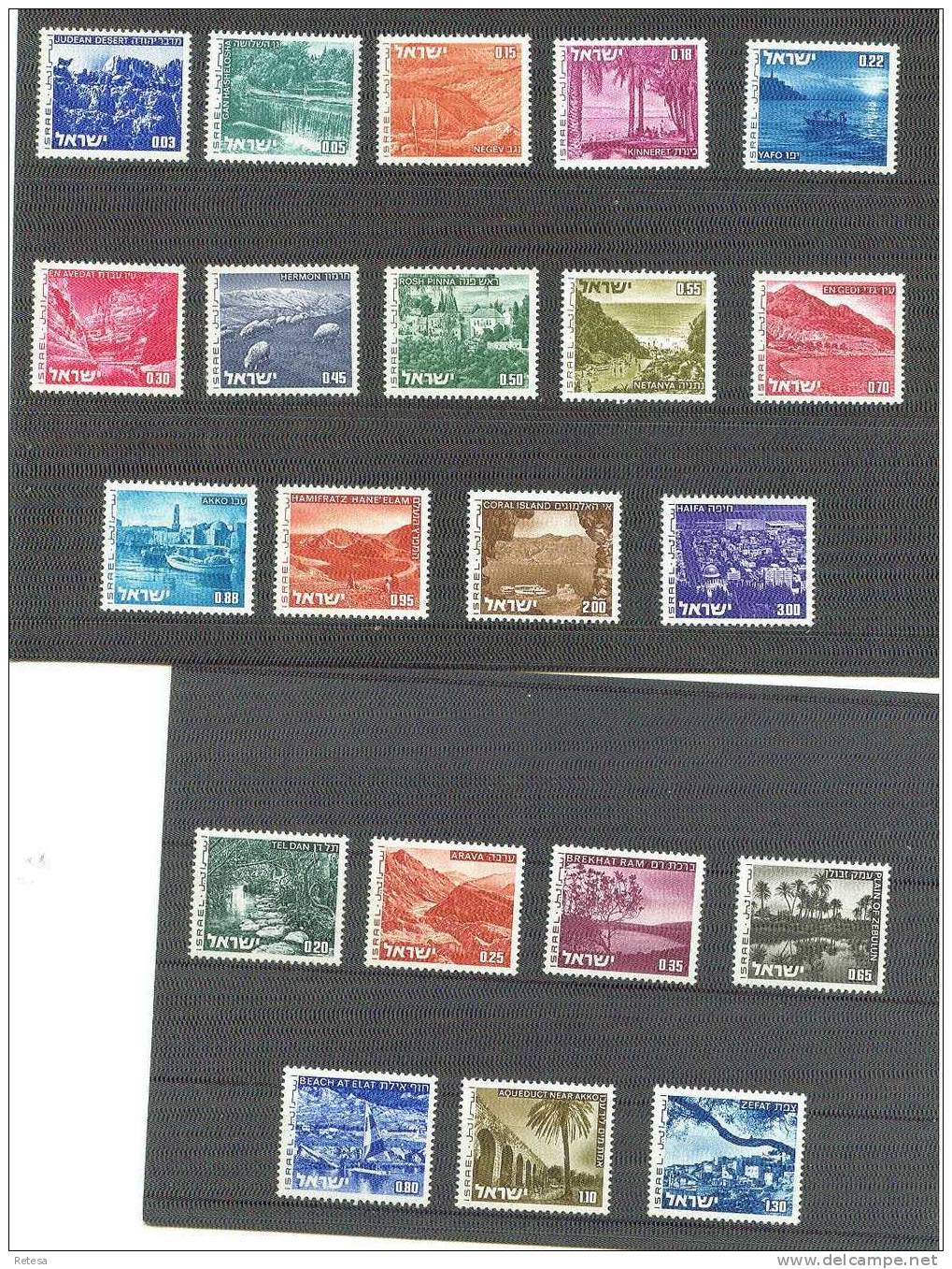 ISRAEL  LANDSCHAPPEN  1971/1975 ** - Unused Stamps (without Tabs)