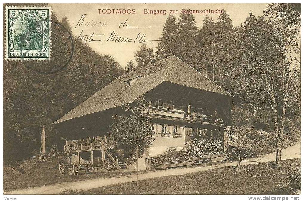 CPA  Taxée   TODTMOOS   Eingang Zur Rabenschlucht  1907 - Todtmoos