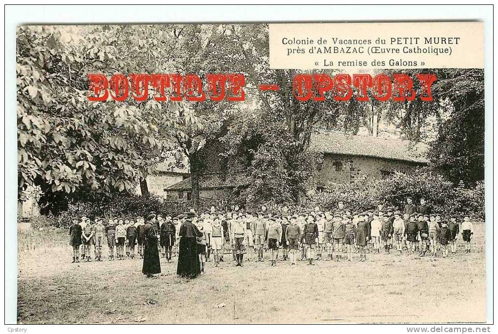 87 - AMBAZAC - Visuel Unique Sur D* - Remise Des Galons à La Colonie De Vacances Du Petit Muret - Enfants - Dos Scané - Ambazac