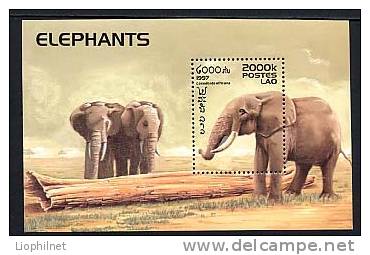 LAOS 1997, ELEPHANTS, 1 Bloc, NEUF. R697 - Elefanten