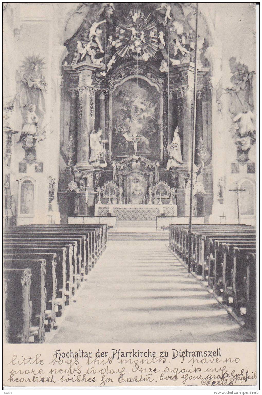 Dietramszell  1908 -  Hochaltarder Pfarrkirche Zu Dietramszell - Wolfratshausen