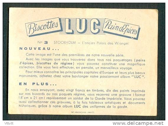 CHROMOS : BISCOTTES SAINT-LUC, STOCKHOLM, L´Ancien Palais Des Wrangel, Capitale D´Europe, N°3 - Sonstige & Ohne Zuordnung