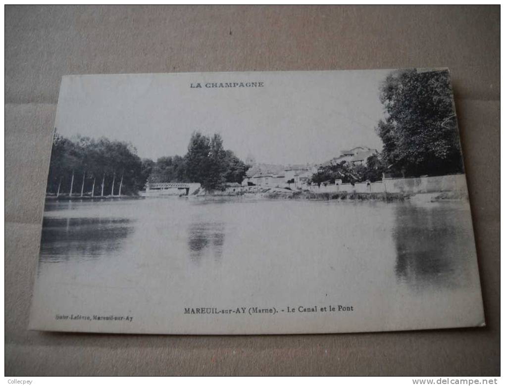 CPA MAREUIL SUR AY Le Canal Et Le Pont - Mareuil-sur-Ay