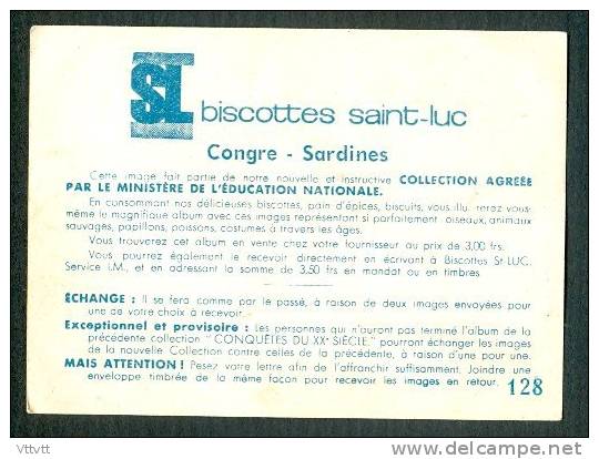 CHROMOS : BISCOTTES SAINT-LUC, CONGRE - SARDINES, Poissons, N°128 - Sonstige & Ohne Zuordnung