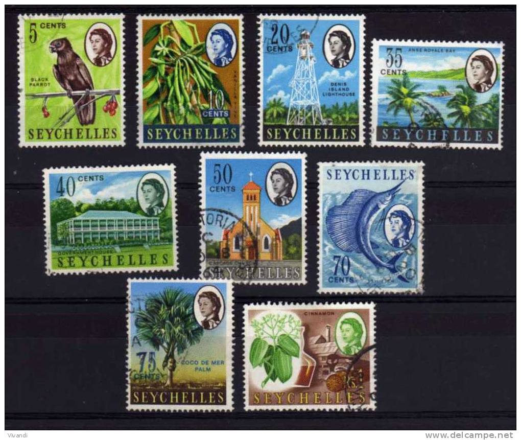 Seychelles - 1962/66 - Definitives (Part Set) - Used - Seychellen (...-1976)