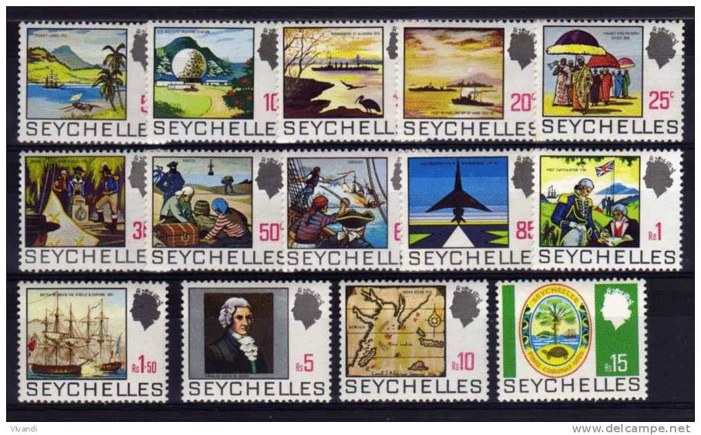 Seychelles - 1969 - Definitives (Part Set) - MH - Seychellen (...-1976)