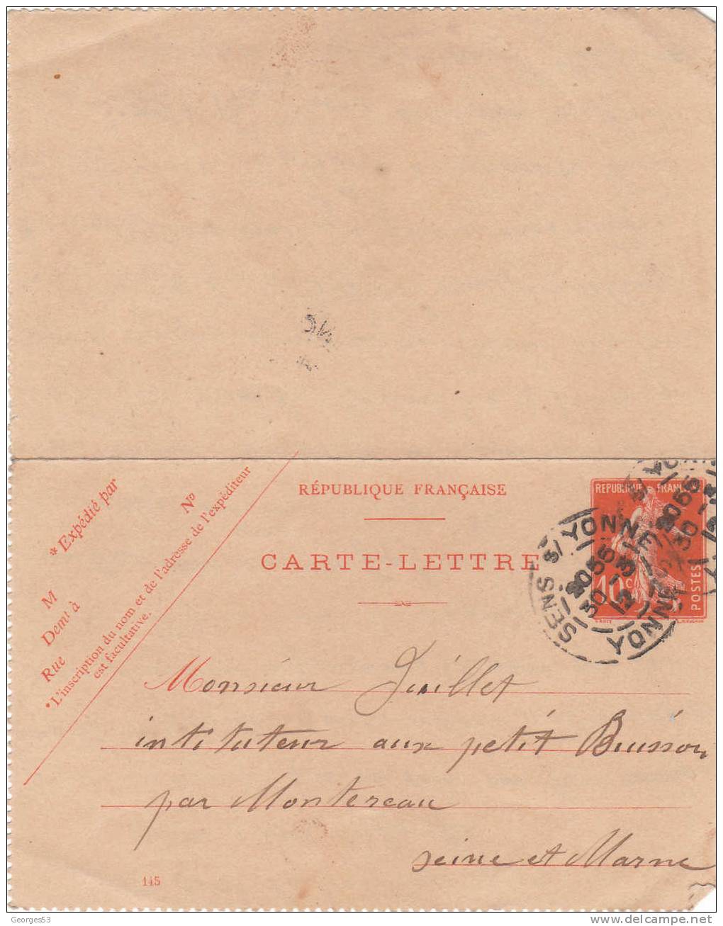 FRANCE    135- CL                    1912 - Cartes-lettres