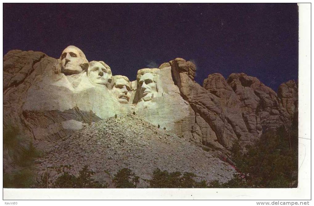 ETATS UNIS Mont Rushmore National Memorial BLACK HILLS Cp Couleur - Mount Rushmore