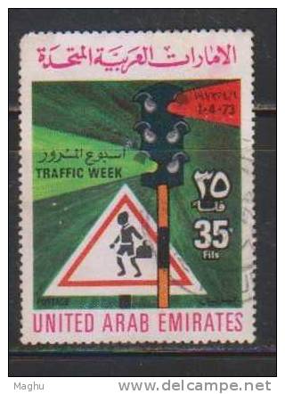 U.A.E. Used 1973, Traffic Week, Road Safety, Traffic Lights, UAE - United Arab Emirates (General)