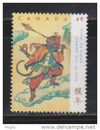 Year Of Monkey, Canada MNH 2004, - Neufs