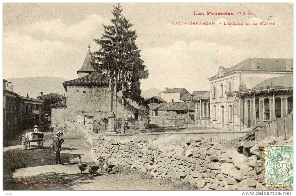 CPA - 31 - BARBAZAN - L'Eglise Et La Mairie - 487 - Barbazan