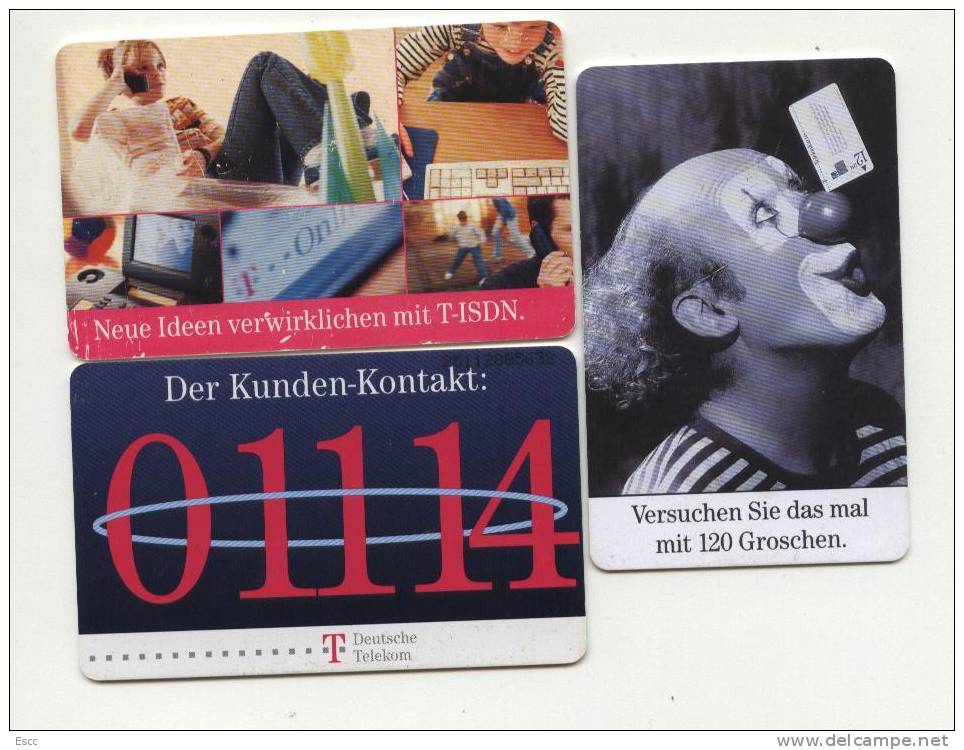 3 Used Phone Cards From Germany - República Checa