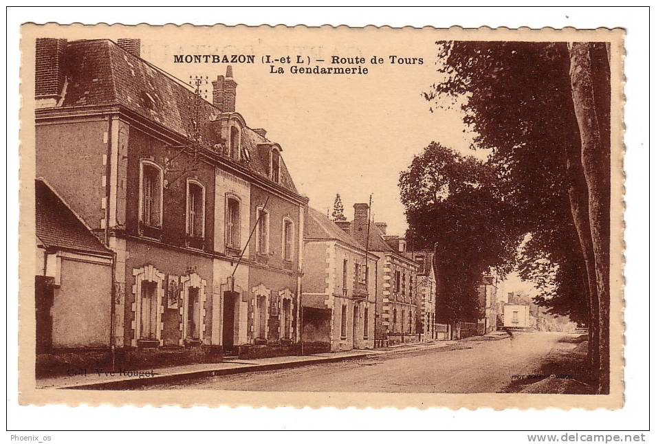 FRANCE - Montbazon, Route De Tours La Gendarmerie - Montbazon