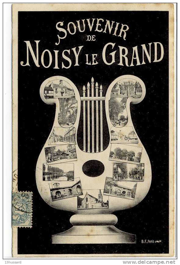 Carte Postale Ancienne Fantaisie Noisy Le Grand - Souvenir De - Multivues - Noisy Le Grand