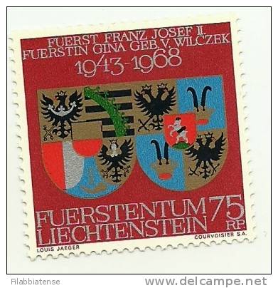 1968 - Liechtenstein 450 Nozze Principe   ------ - Nuovi