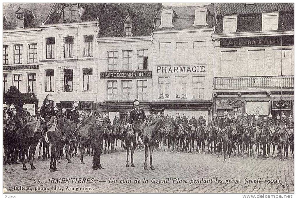 REPRO - Armentières - Un Coin De La Grand' Place Pendant Les Grèves (avril 1904) - Armentieres