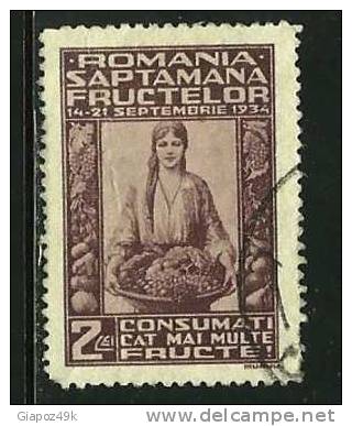 ● ROMANIA 1934 - FRUTTI - N.  476 Usato - Cat. ? € - Lotto N. 1456 - Used Stamps