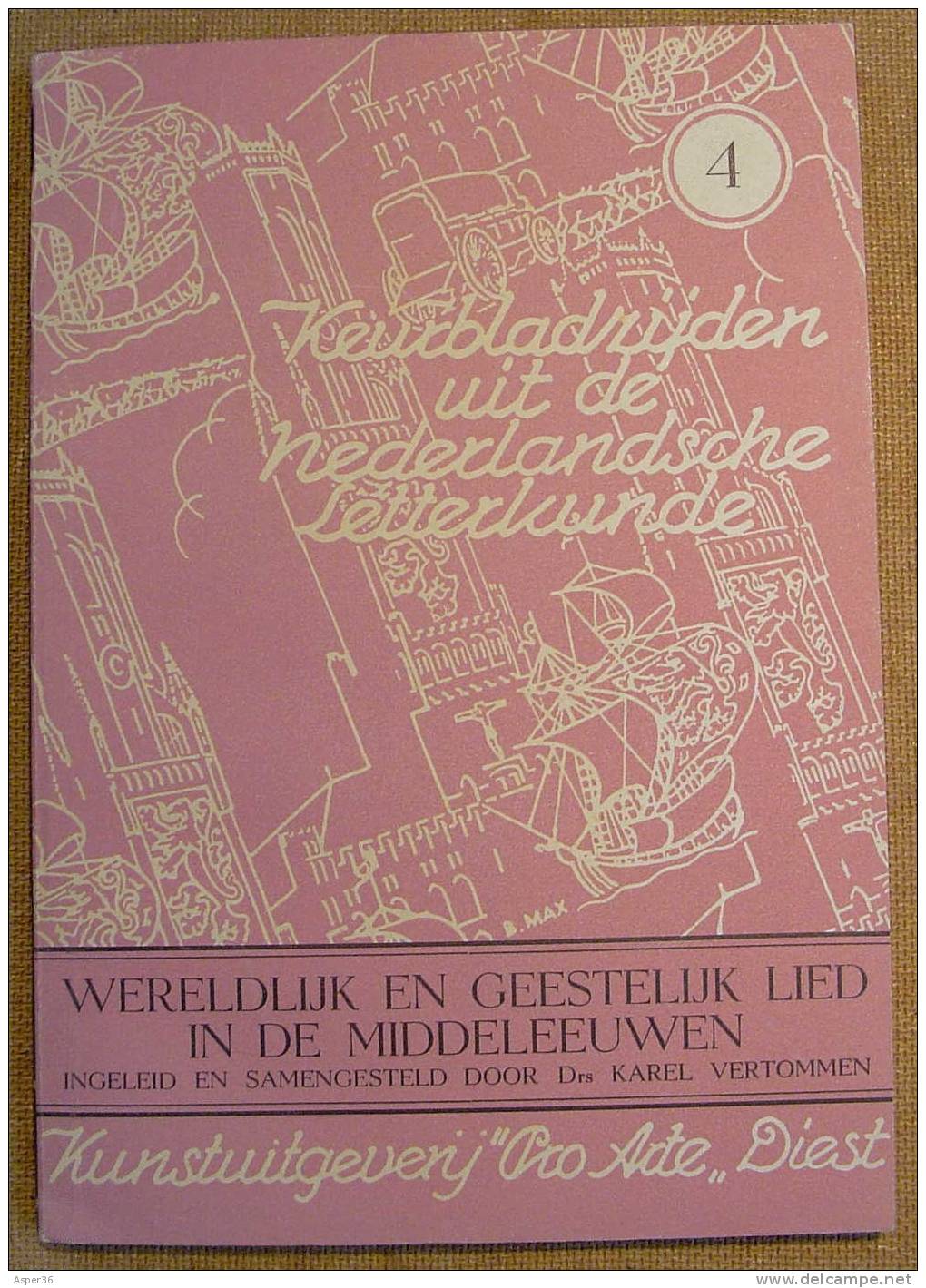 "Wereldlijk En Geestelijk Lied In De Middeleeuwen" Door Drs Karel Vertommen - Antique