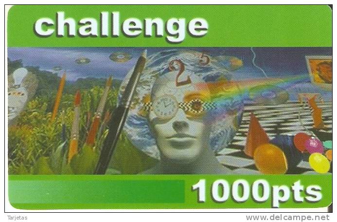 TARJETA DE ESPAÑA DE PREPAGO DE CHALLENGE 1000 PTAS EN TAMAÑO GRANDE - Otros & Sin Clasificación