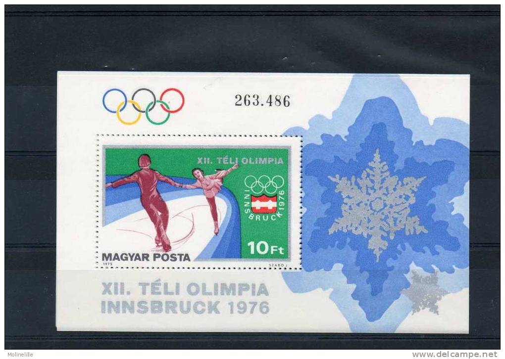 HONGRIE BF 122 ** - JEUX OLYMPIQUES D´HIVER 1975 - PATINAGE ARTISTIQUE - Eiskunstlauf