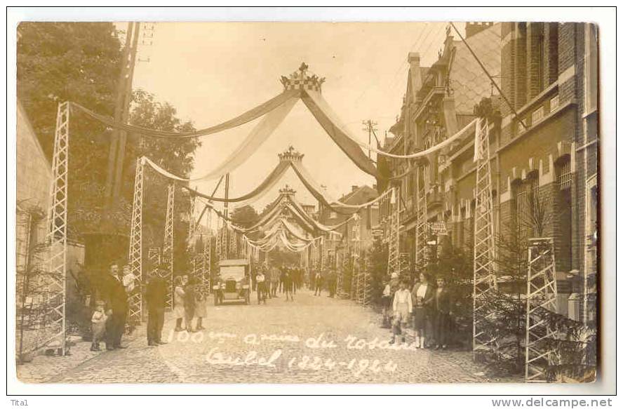 D5037 - Aubel - 100ème Anniversaire Du Rosaire 1824 - 1924  *carte-photo*photographe BRAHAM, Herve* - Aubel