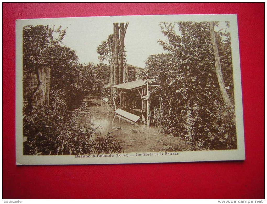 CPSM-45-BEAUNE LA ROLANDE-LES BORDS DE LA ROLANDE-VOYAGEE 1943-PHOTO RECTO /VERSO-BEG - Beaune-la-Rolande