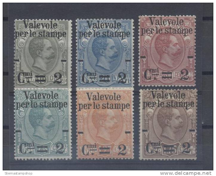 ITALY - 1890 OVERPRINTS OF1884 - V4000 - Neufs