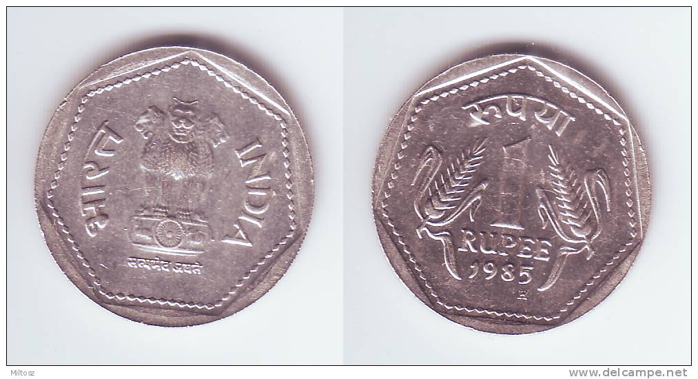 India 1 Rupee 1985 (L) - India