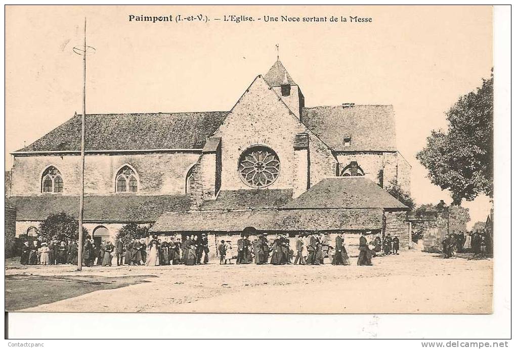 PAIMPONT ( 35 ) -  Une Noce Sortant De La Messe - Paimpont