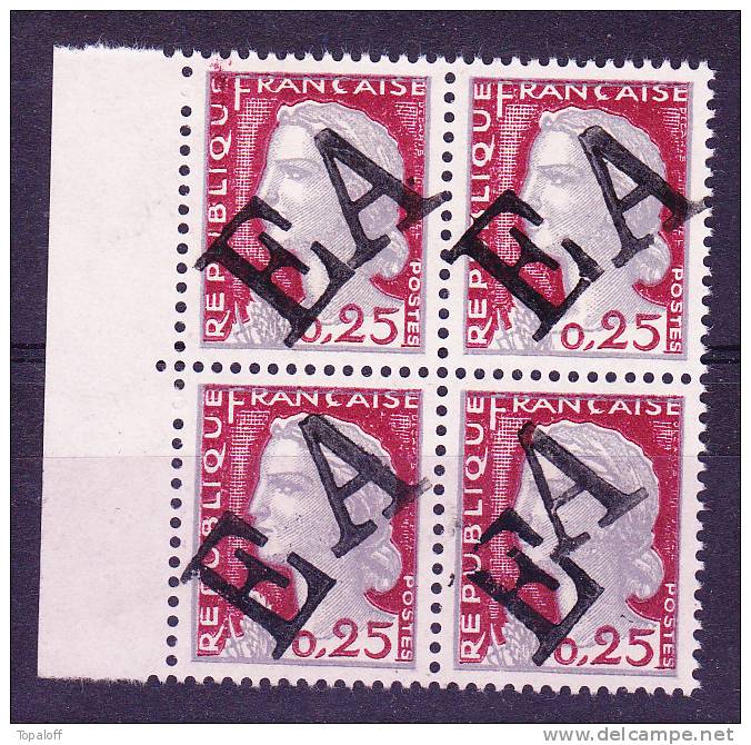 Algérie  N°355  EA  Bloc De Quatre Bord De Feuille  Neuf Sans Charnieres  MASCARA 1962  Rare - Argelia (1962-...)