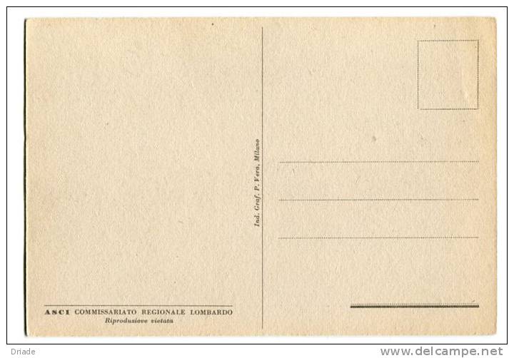 CARTOLINA FORMATO GRANDE SCOUT ASCI COMMISSARIATO REGIONALE LOMBARDIA - Scoutismo