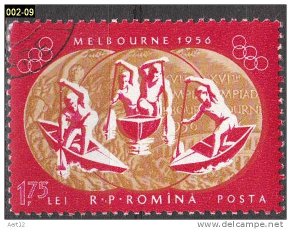 ROMANIA, 1961, Romania’s Gold Medals In 1956, 1960, Three Medals For Canoeing, Olympic Games, Used - Sommer 1956: Melbourne