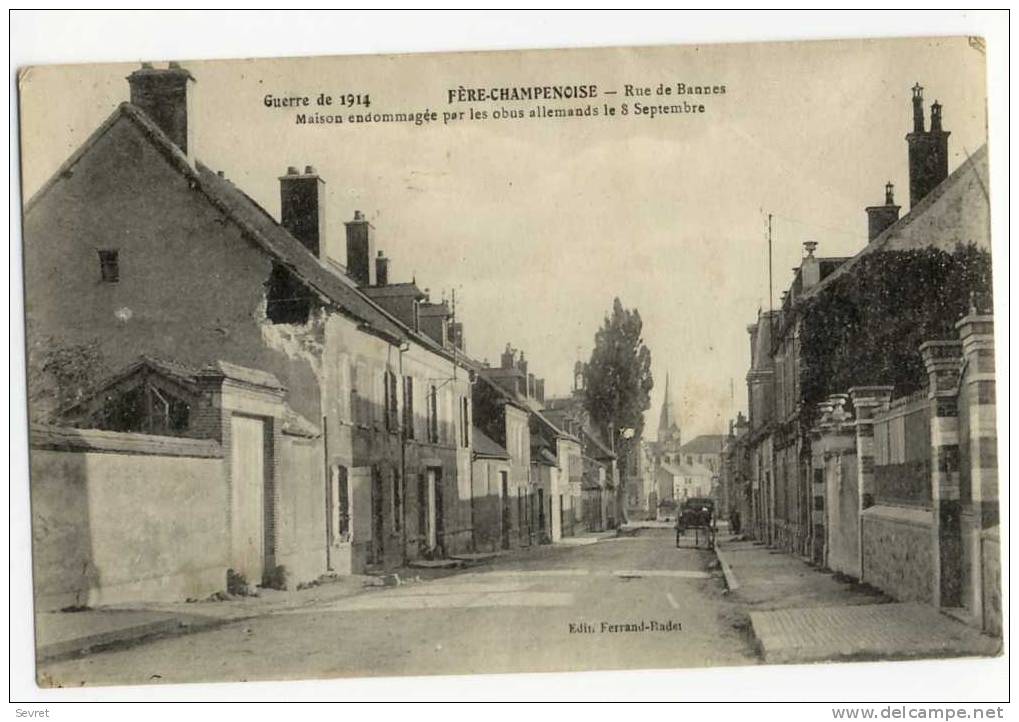 FERE-CHAMPENOISE. -  Rue De Bannes - Fère-Champenoise