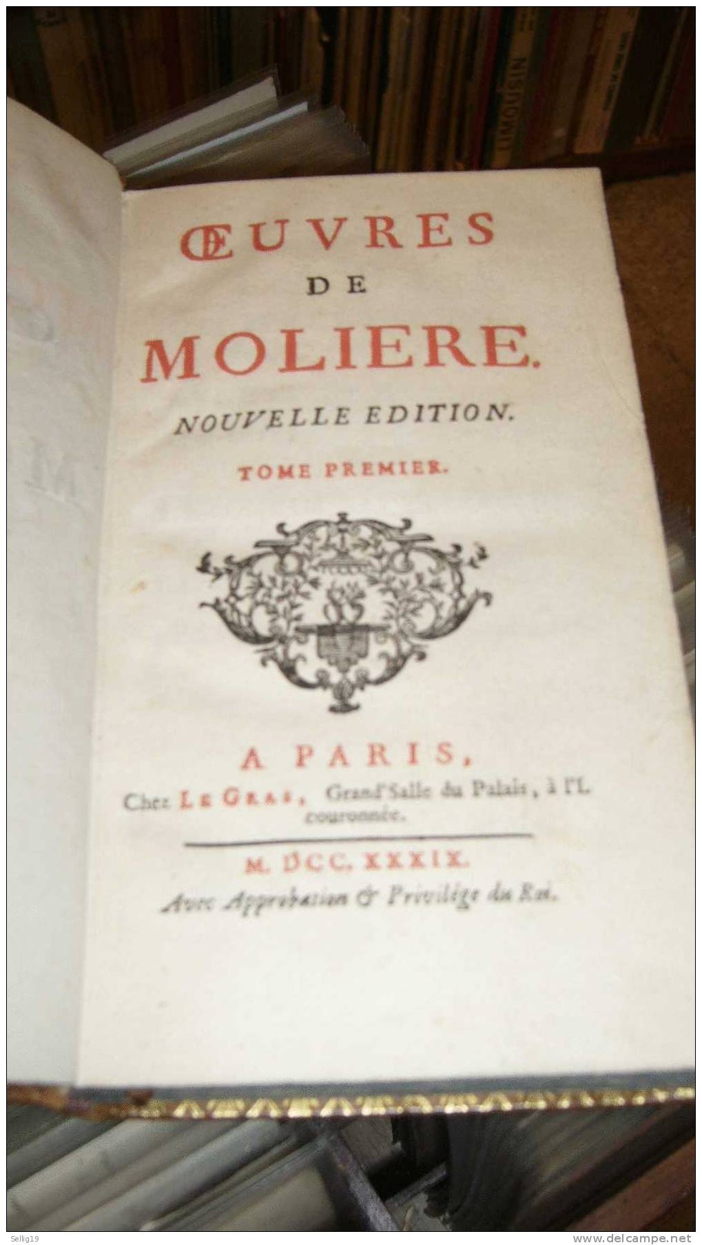 Oeuvres De Molière 1739 En 8 Vol - 1701-1800