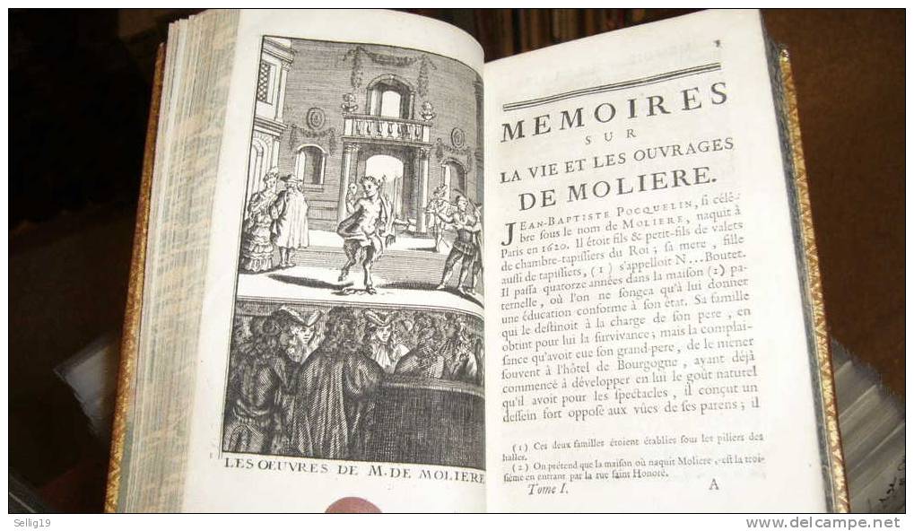 Oeuvres De Molière 1739 En 8 Vol - 1701-1800