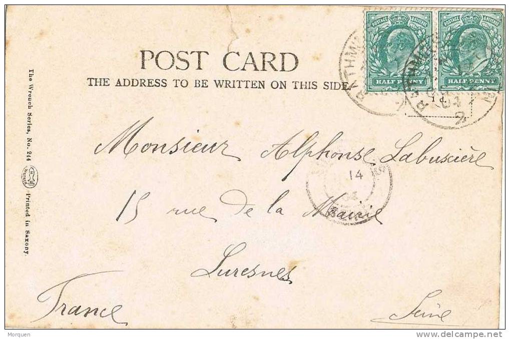 Postal BATHMINGTON (Gran Bretaña) 1904. Vista Doolough (Delphi) - Lettres & Documents