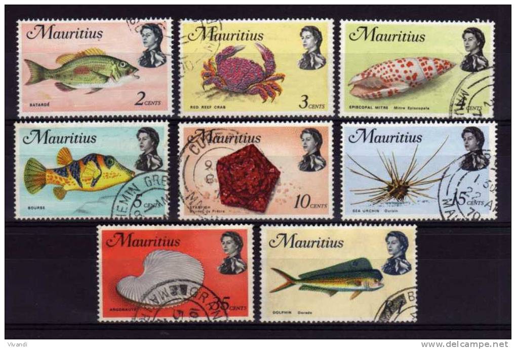 Mauritius - 1969 - Sealife (Part Set) - Used - Mauritius (1968-...)
